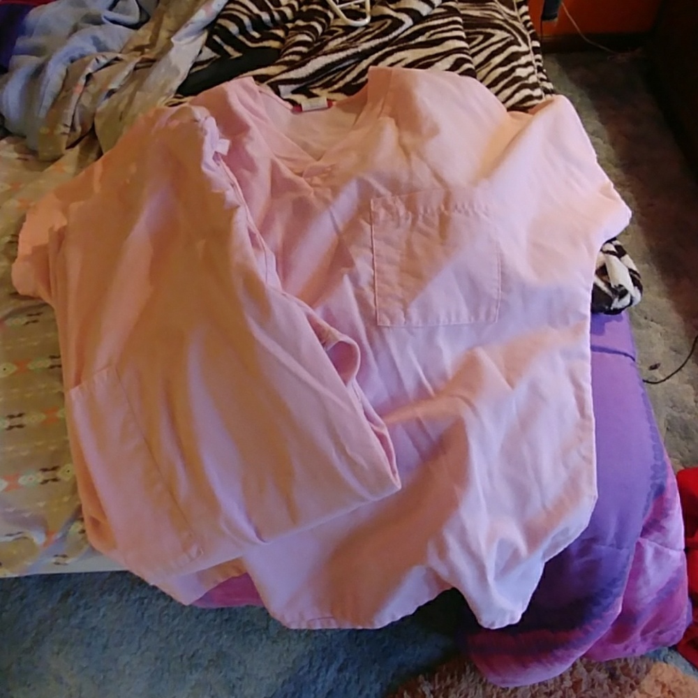Light Pink Scrubs Shirt and Pants Set!